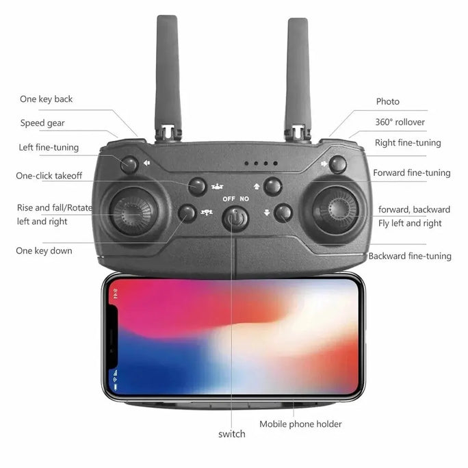 AeroMax E88 Pro – 4K Dual Camera Foldable Drone