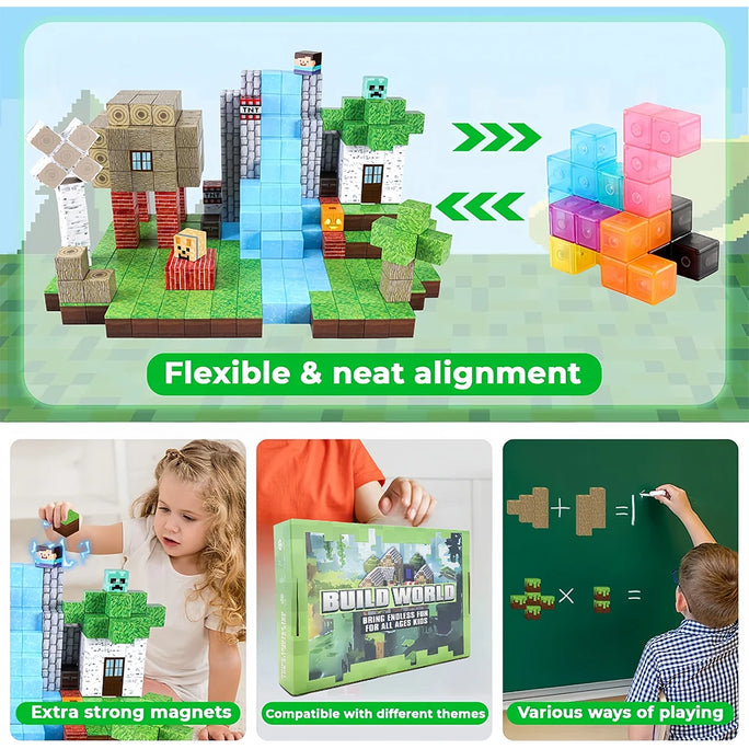 MagnaWorld Pro – Magnetic Building Blocks Set