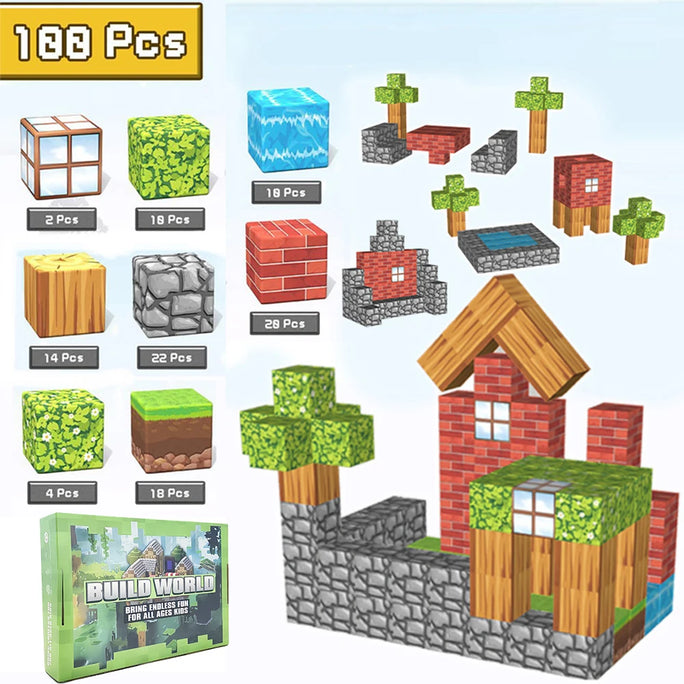 MagnaWorld Pro – Magnetic Building Blocks Set