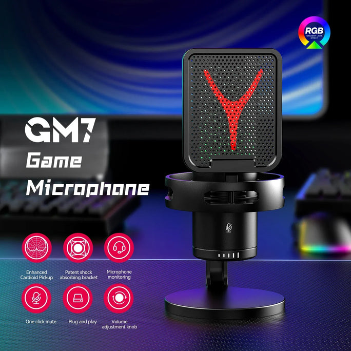 Professional RGB Gaming Microphone