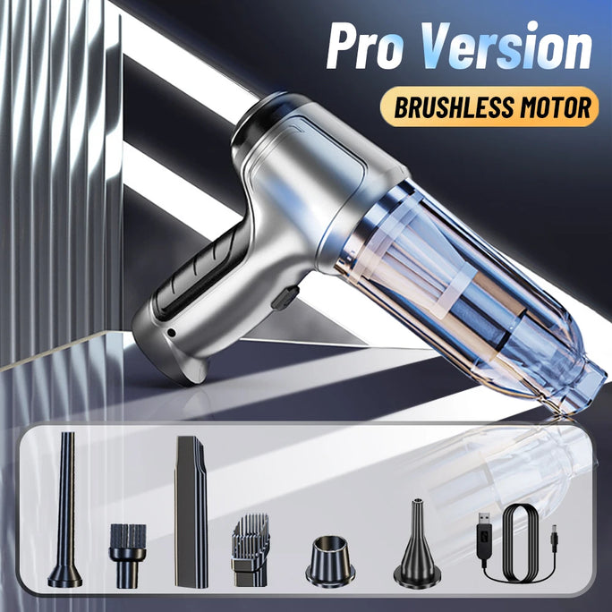 TurboVac Pro™ – Wireless Ultra-Powerful Car Vacuum